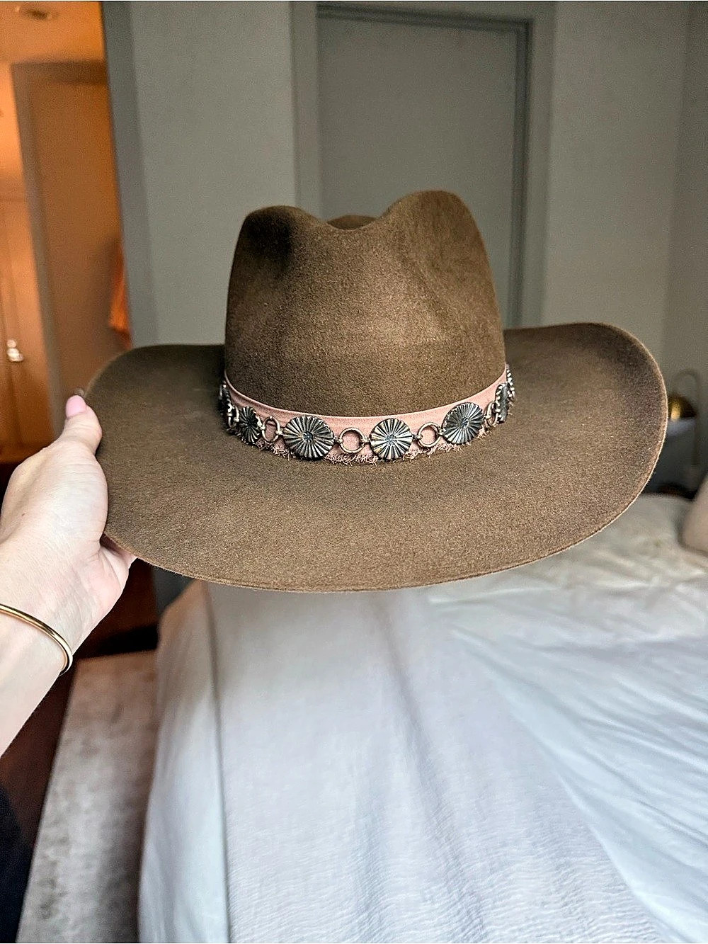 Kemo Sabe Western Felt Hat Brown Size 7 1/4